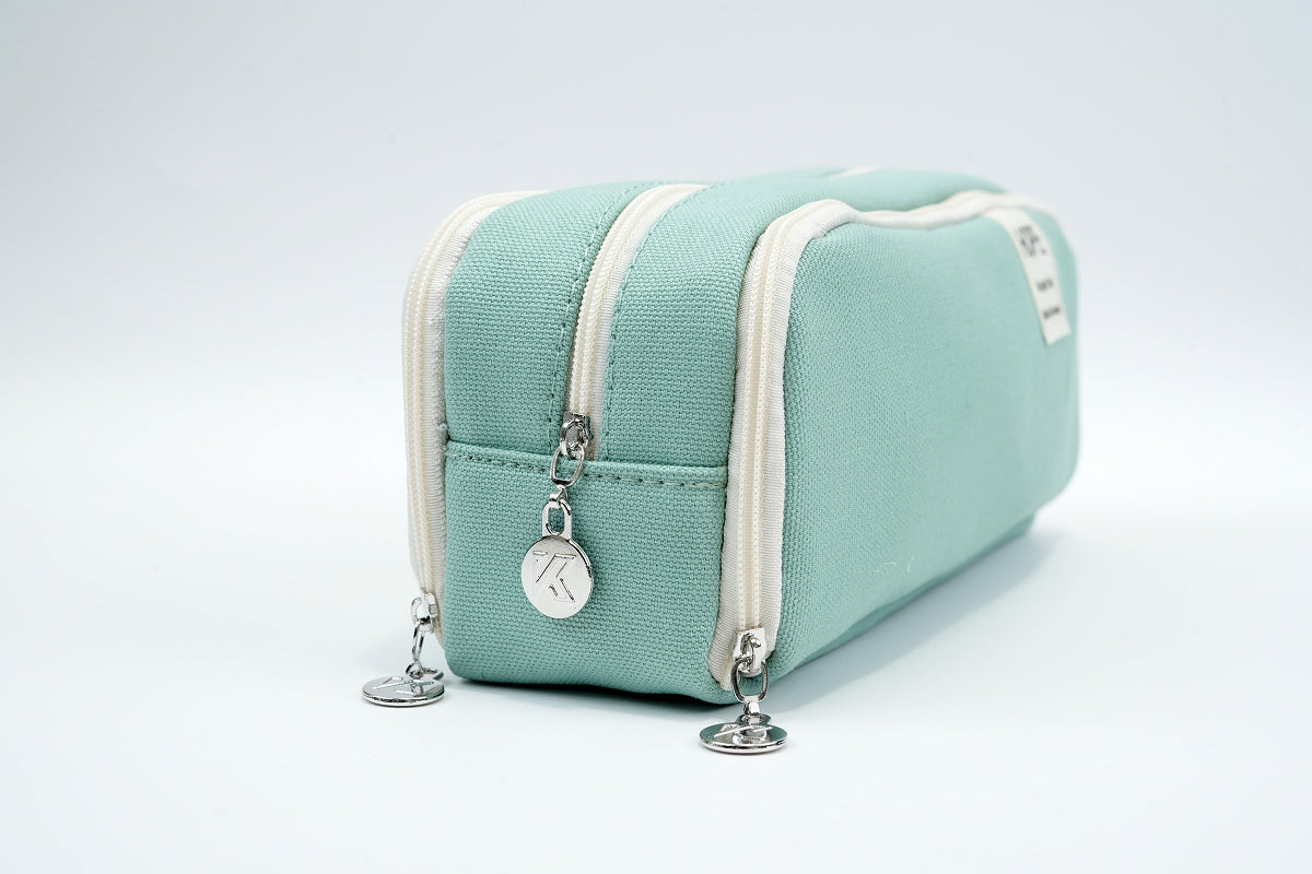 Tri-zip Organizer Pouch - Mint Green