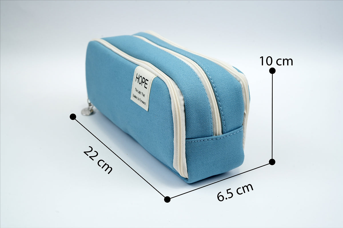 Tri-zip Organizer Pouch - Teal Blue