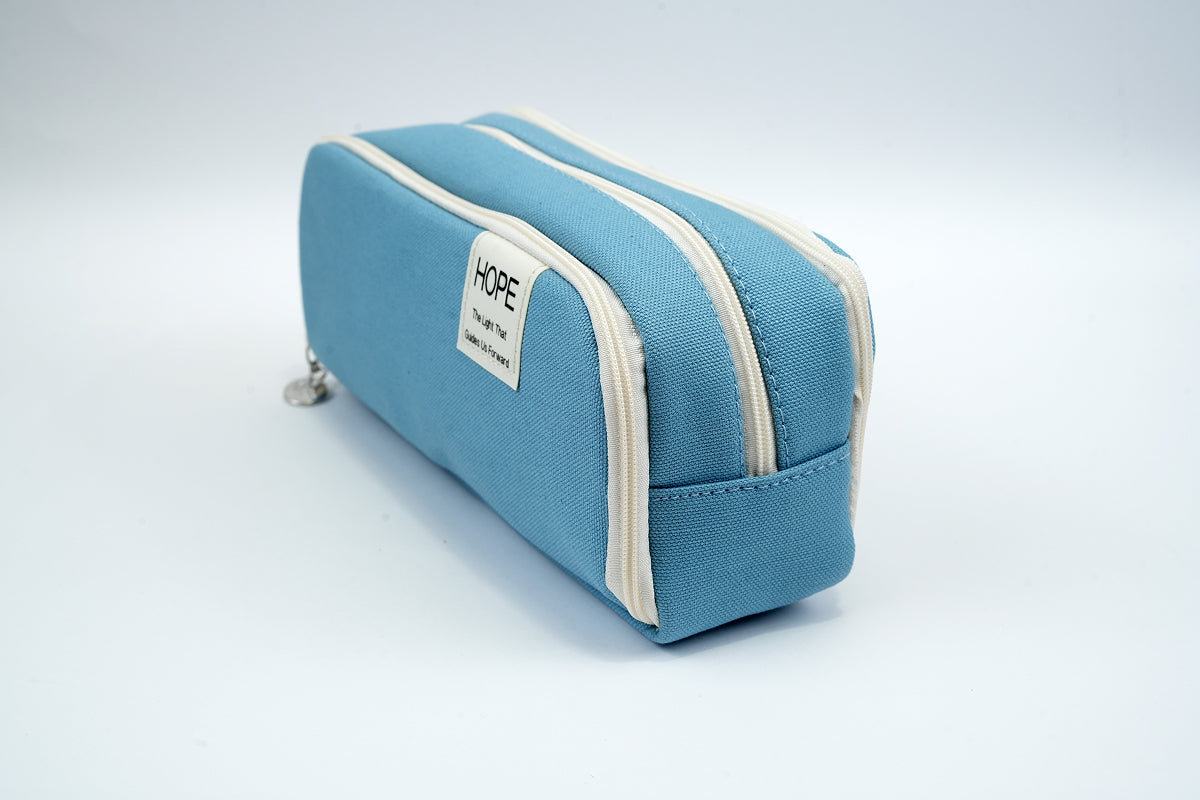 Tri-zip Organizer Pouch - Teal Blue