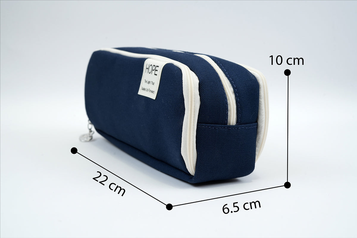 Tri-zip Organizer Pouch - Dark Blue