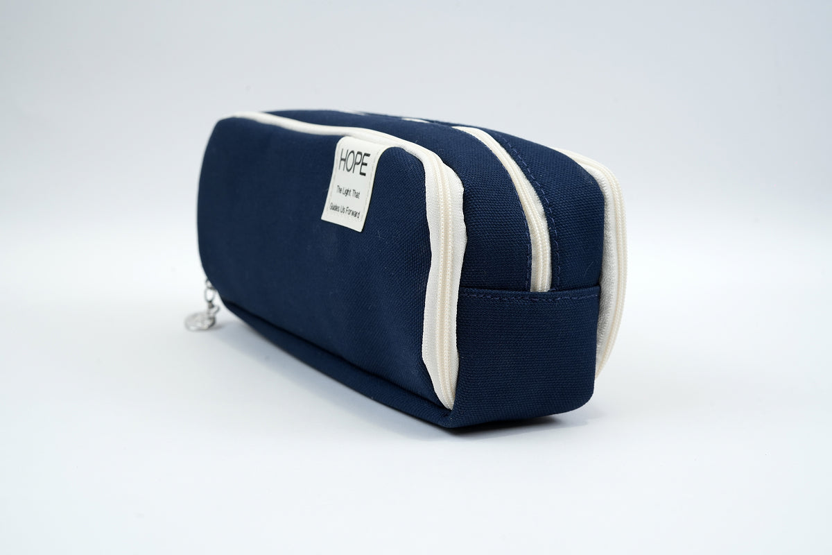 Tri-zip Organizer Pouch - Dark Blue