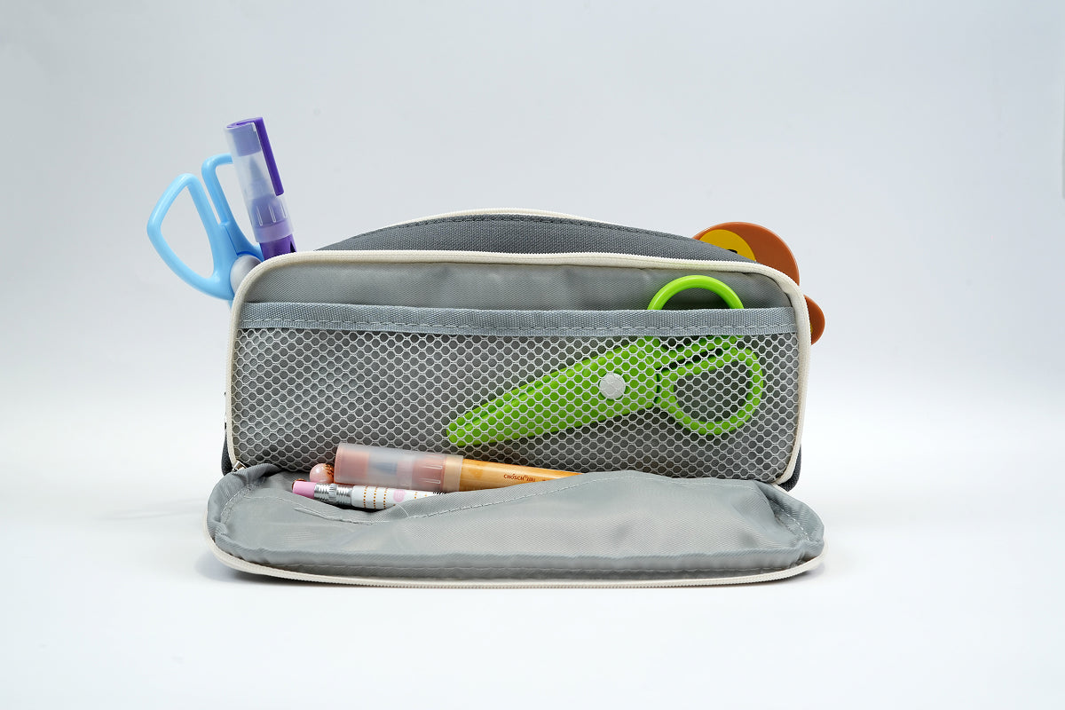 Tri-zip Organizer Pouch - Grey