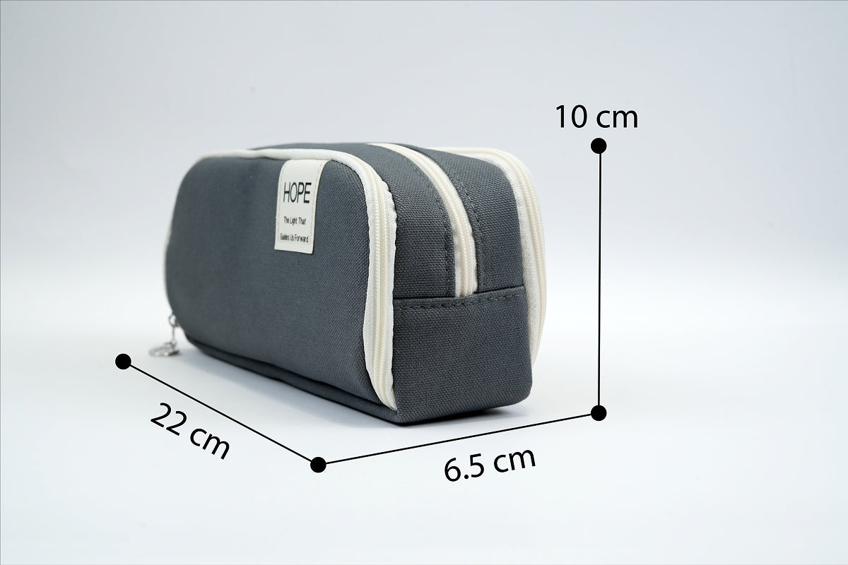 Tri-zip Organizer Pouch - Grey