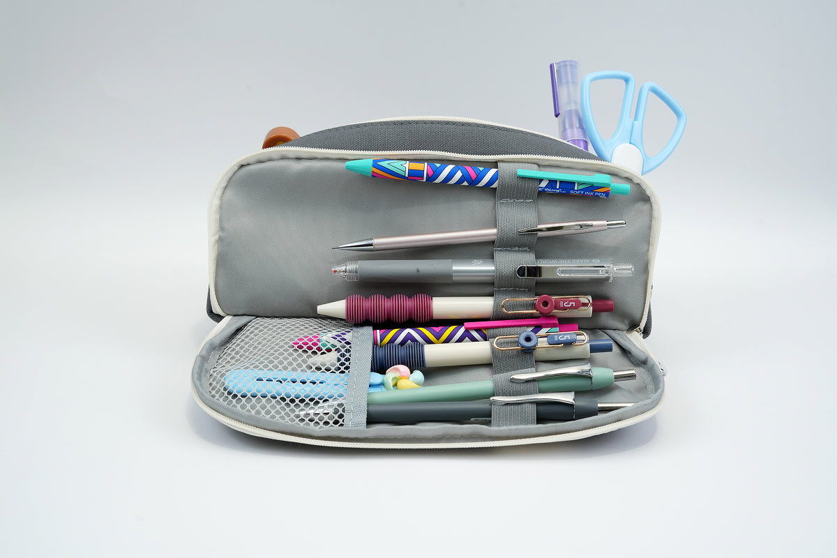Tri-zip Organizer Pouch - Grey