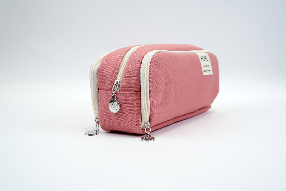 Tri-zip Organizer Pouch - Peach