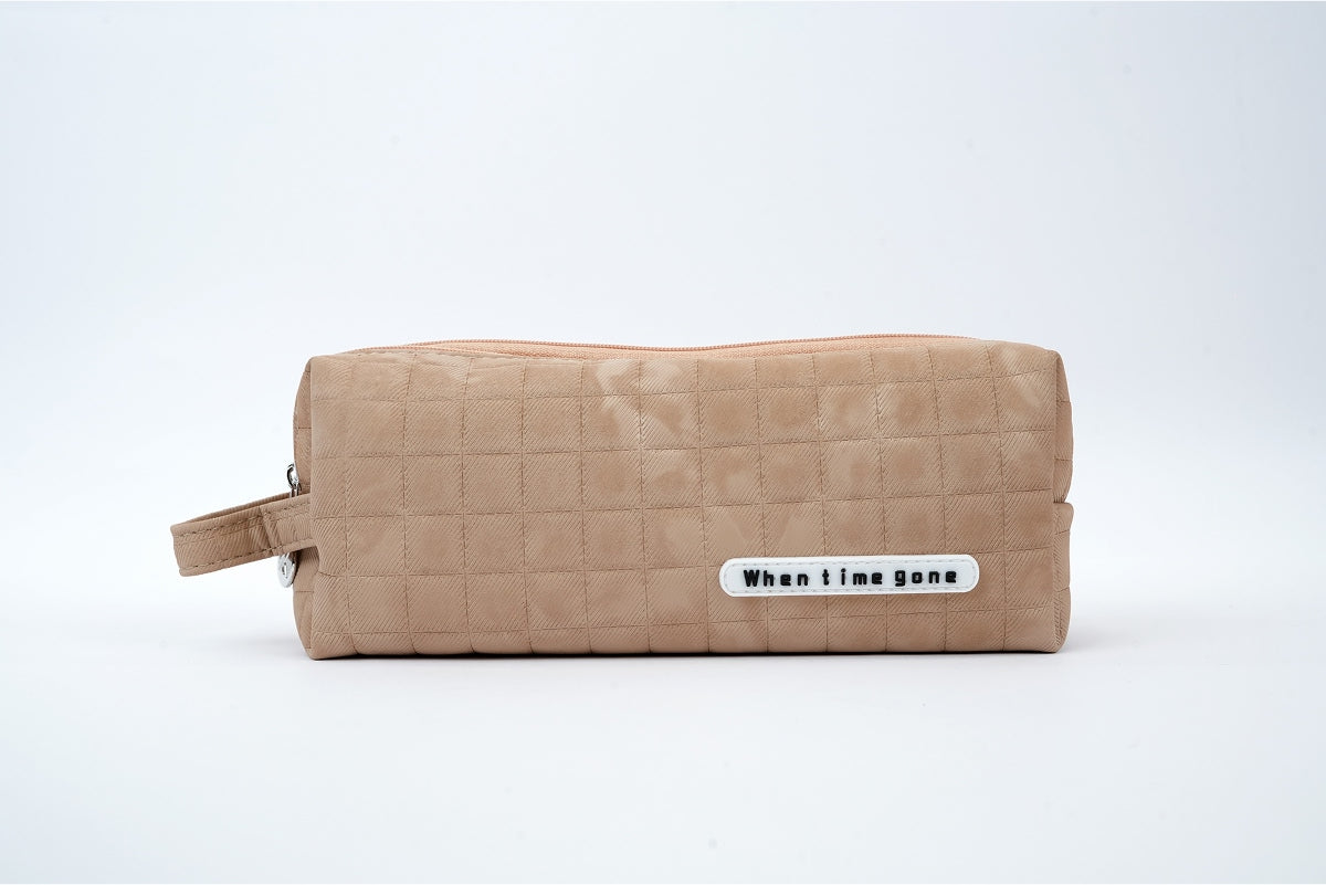 Squarestich Pouch - Light Brown