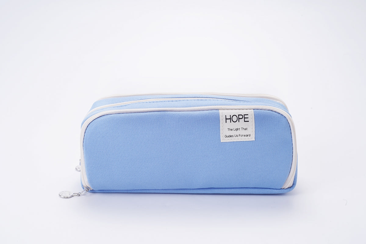Tri-zip Organizer Pouch - Light Blue