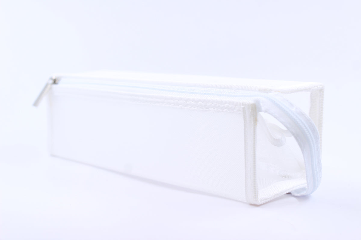 White Zip Nest Pencil Pouch