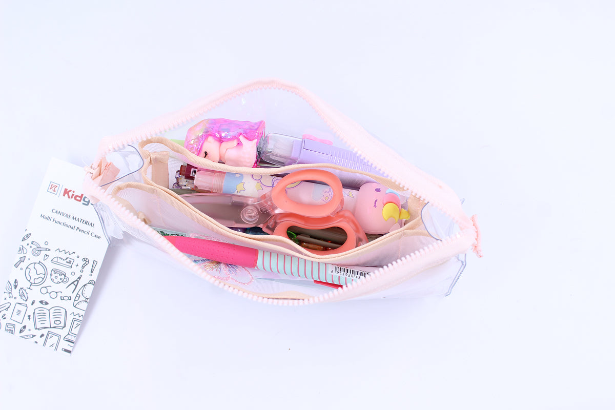 Clear and Cute Pouch - Peach