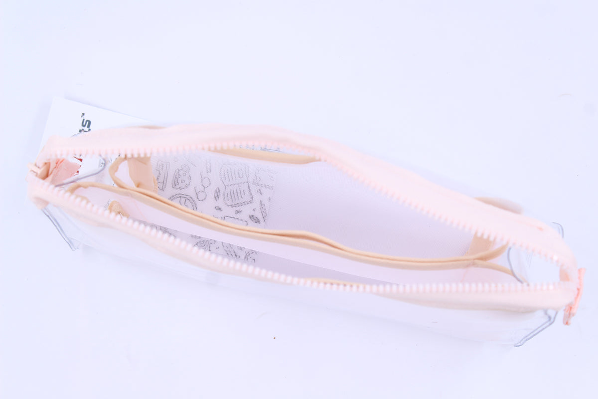 Clear and Cute Pouch - Peach