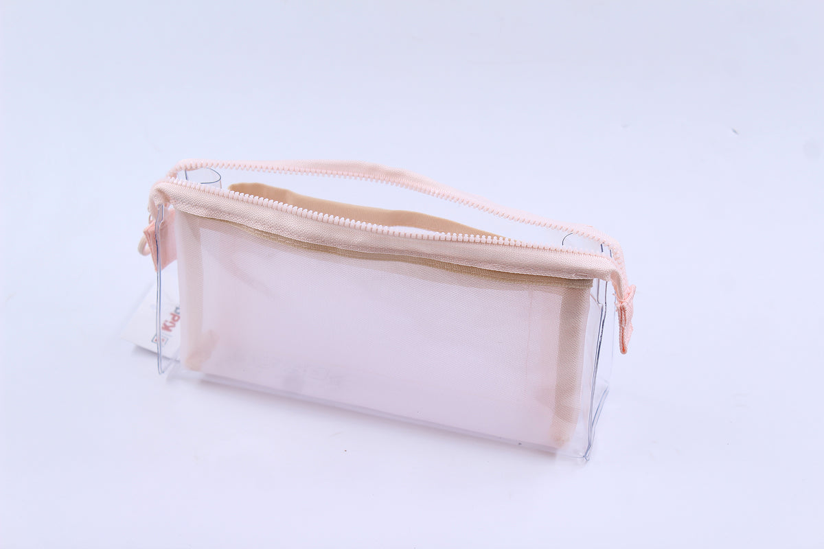 Clear and Cute Pouch - Peach