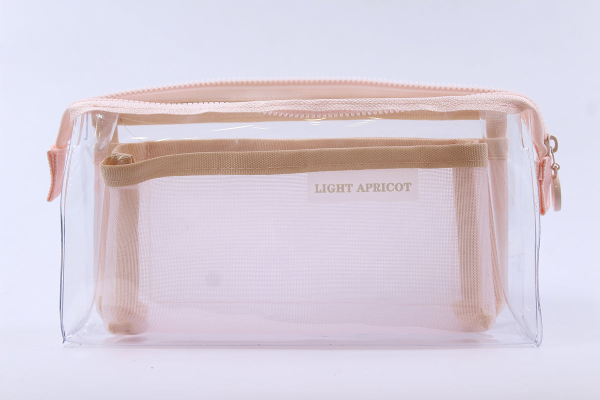 Clear and Cute Pouch - Peach
