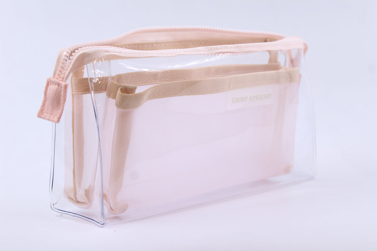 Clear and Cute Pouch - Peach