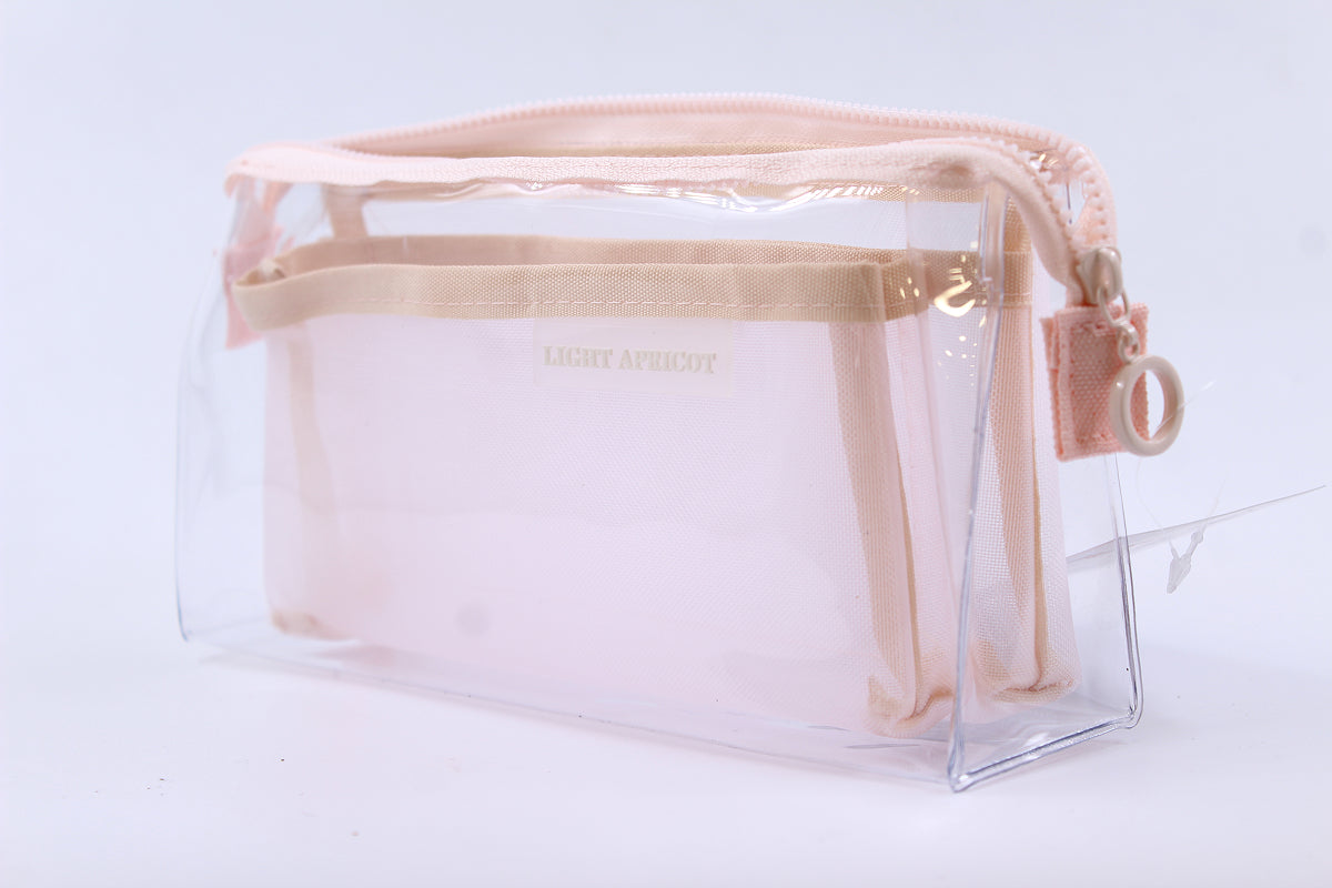 Clear and Cute Pouch - Peach