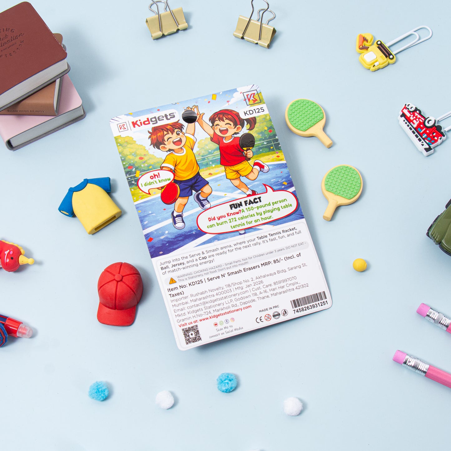 Kidgets 125 - Serve N Smash Erasers