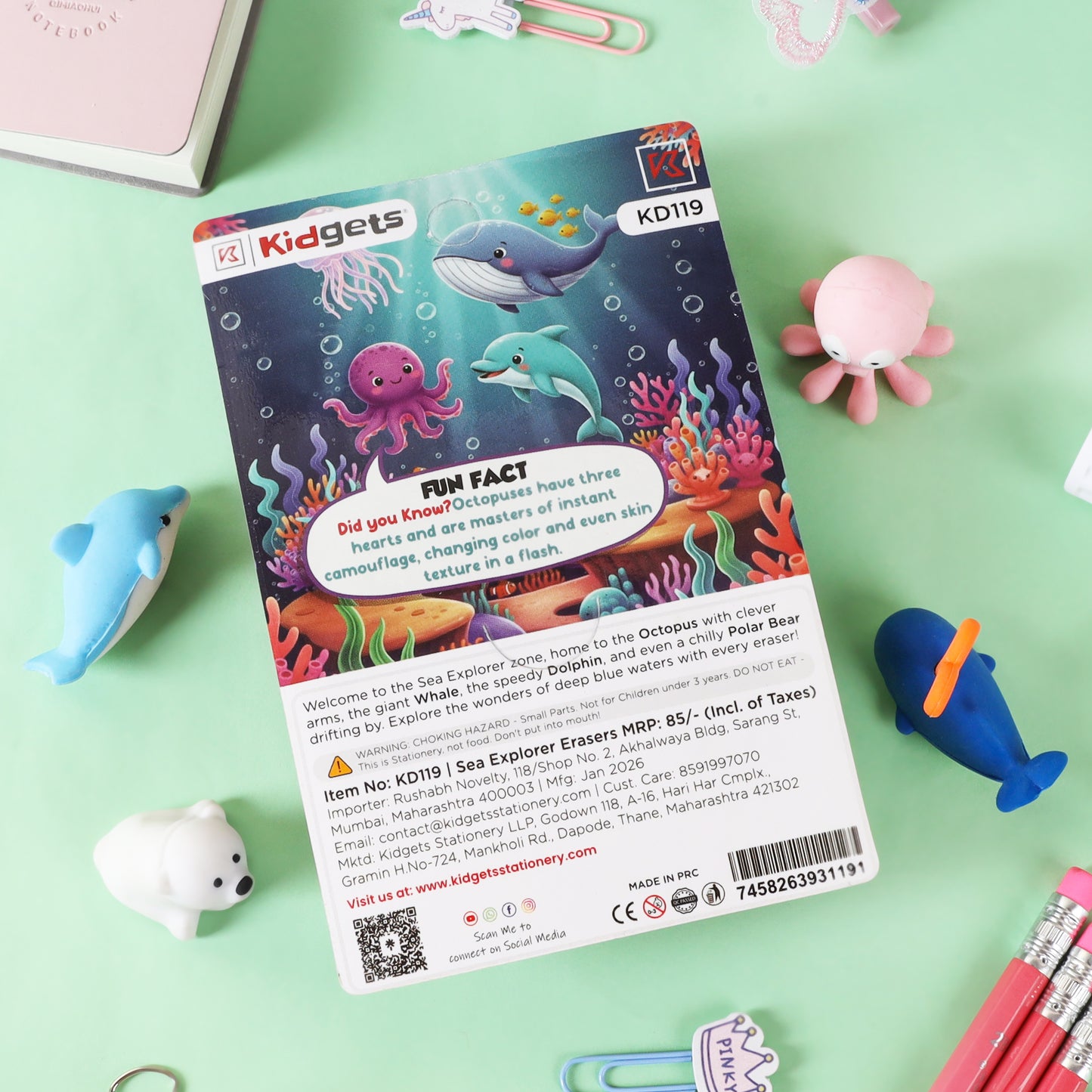 Kidgets 119 - Sea Explorer Erasers