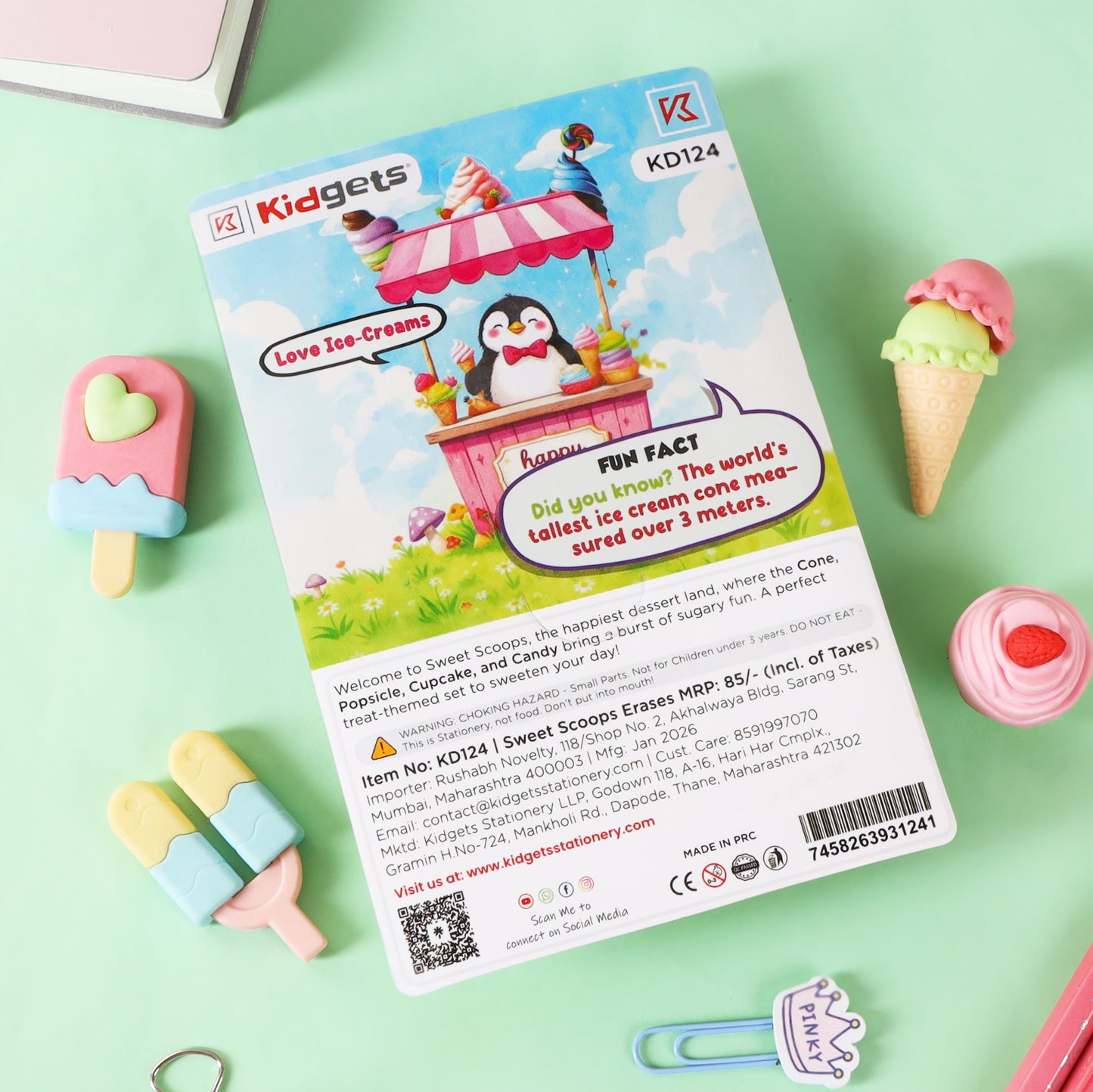 Kidgets 124 - Sweet Scoops Erasers