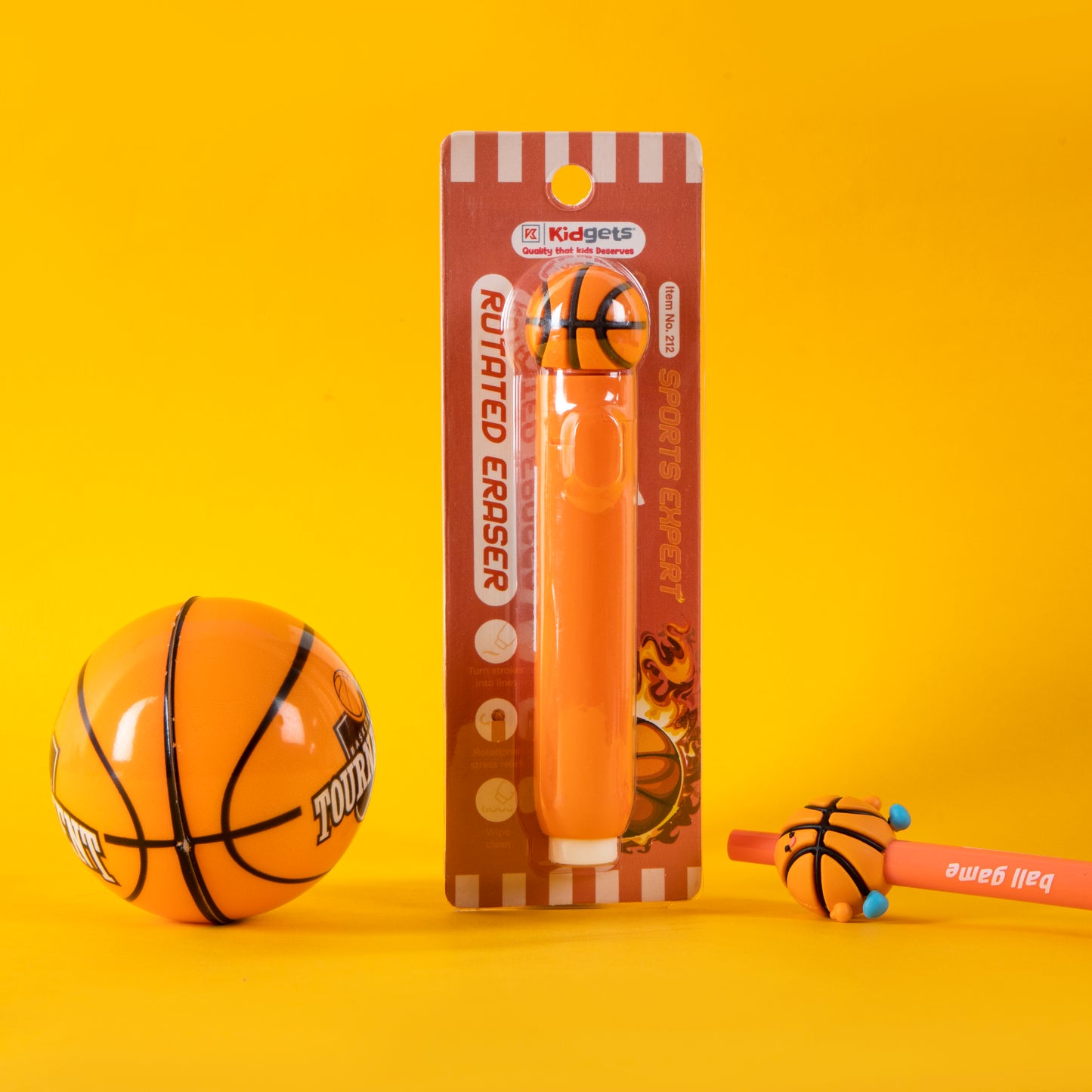 Kidgets 212 - Basketball Sliding Eraser