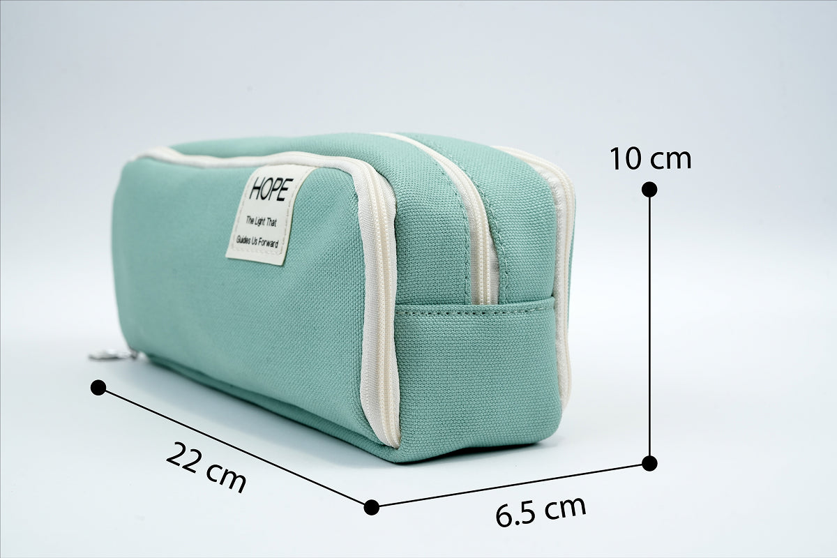 Tri-zip Organizer Pouch - Mint Green