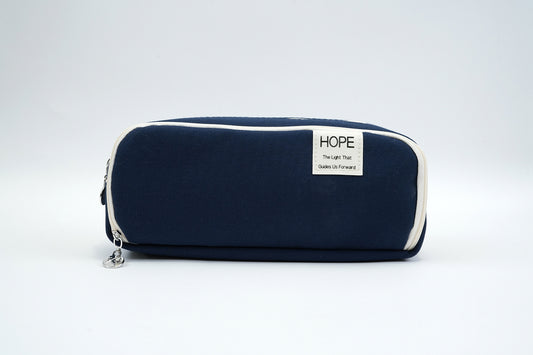 Tri-zip Organizer Pouch - Dark Blue