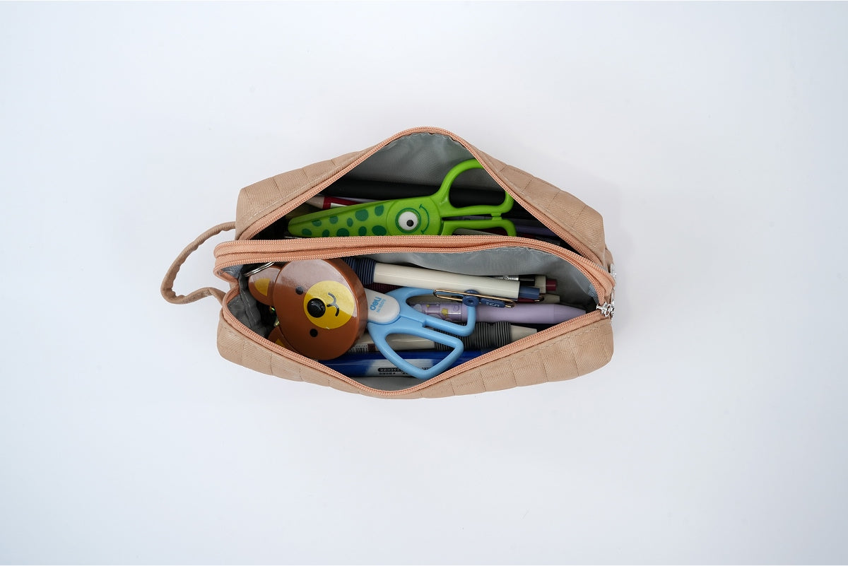 Squarestich Pouch - Light Brown