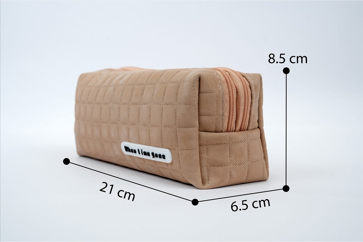 Squarestich Pouch - Light Brown