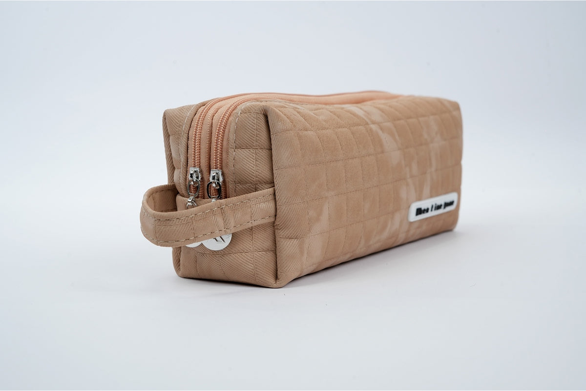 Squarestich Pouch - Light Brown
