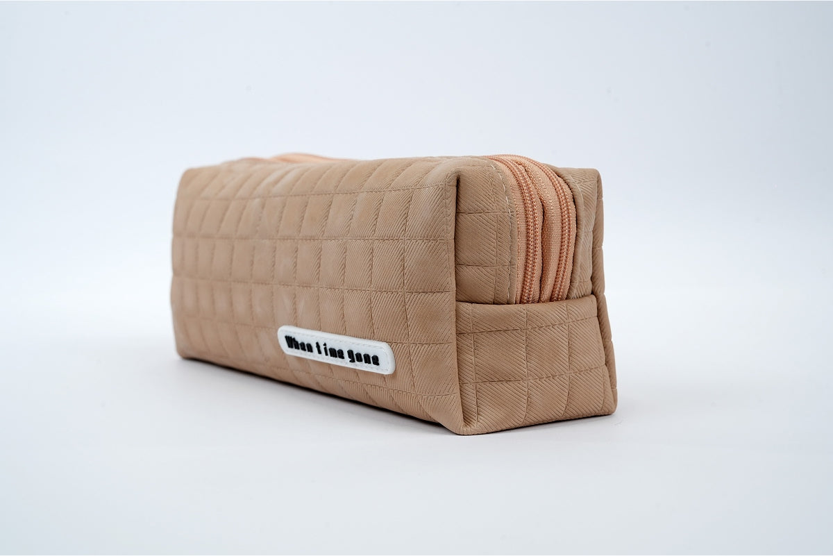 Squarestich Pouch - Light Brown