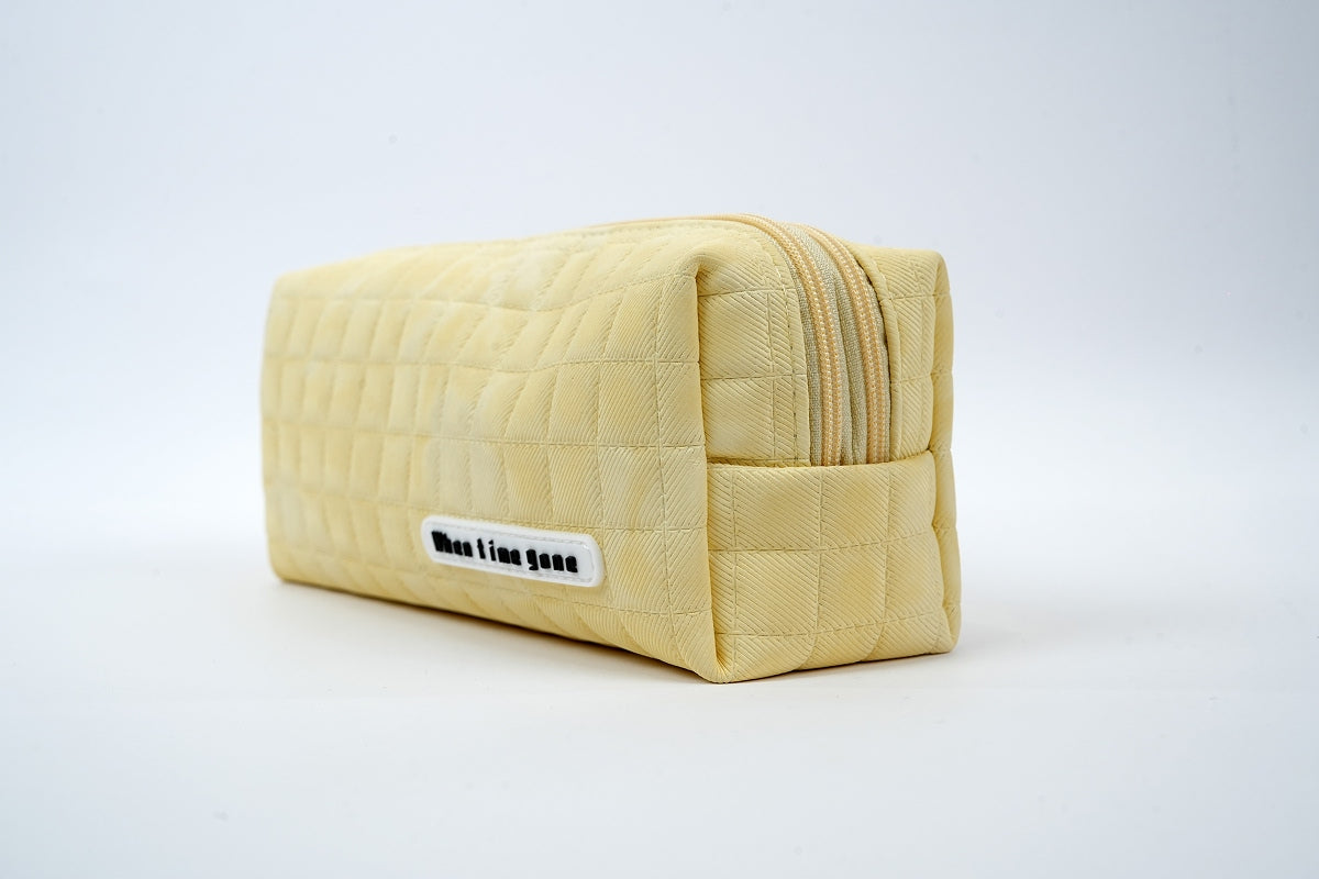 Squarestich Pouch - Light Yellow