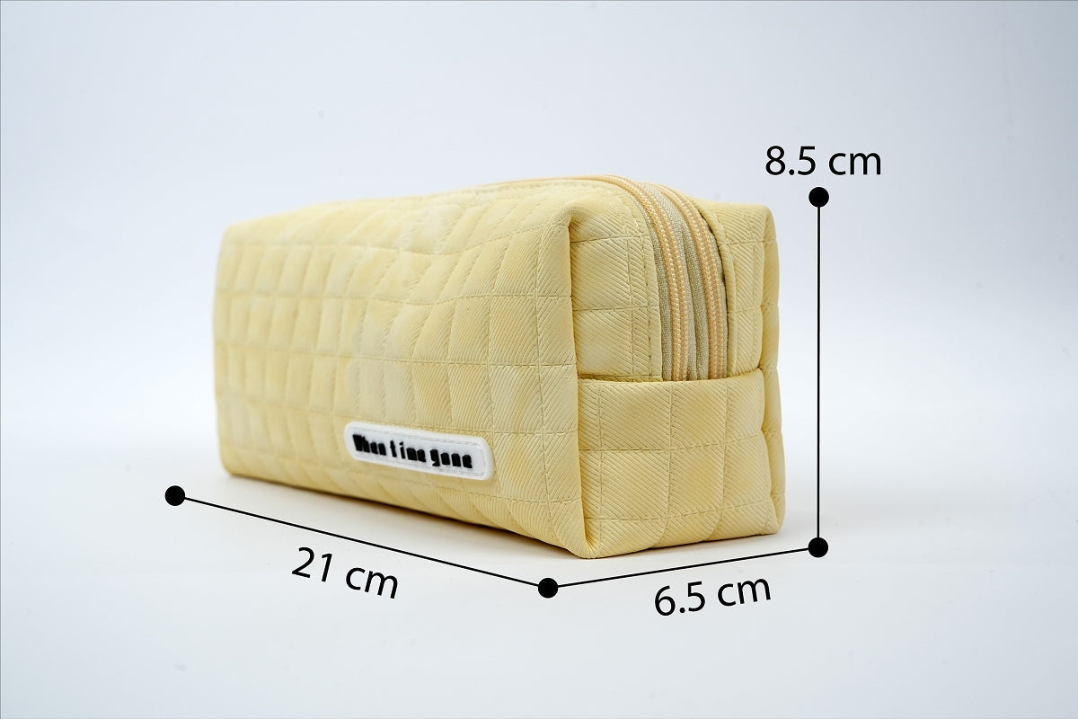 Squarestich Pouch - Light Yellow