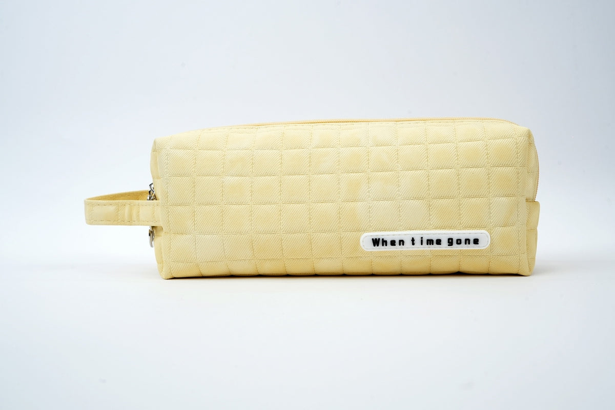 Squarestich Pouch - Light Yellow