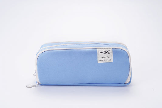 Tri-zip Organizer Pouch - Light Blue