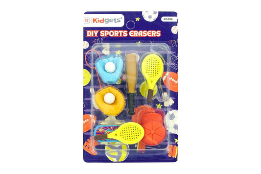 Diy Sports Erasers 6 Piece