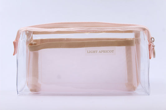 Clear and Cute Pouch - Peach