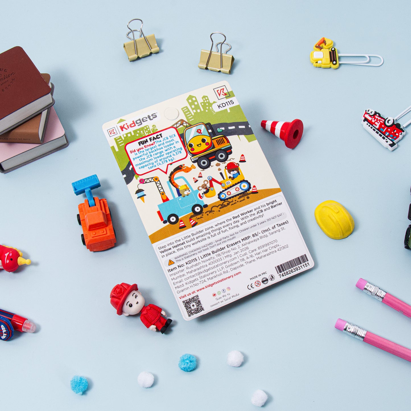 Kidgets 115 - Little Builders Erasers