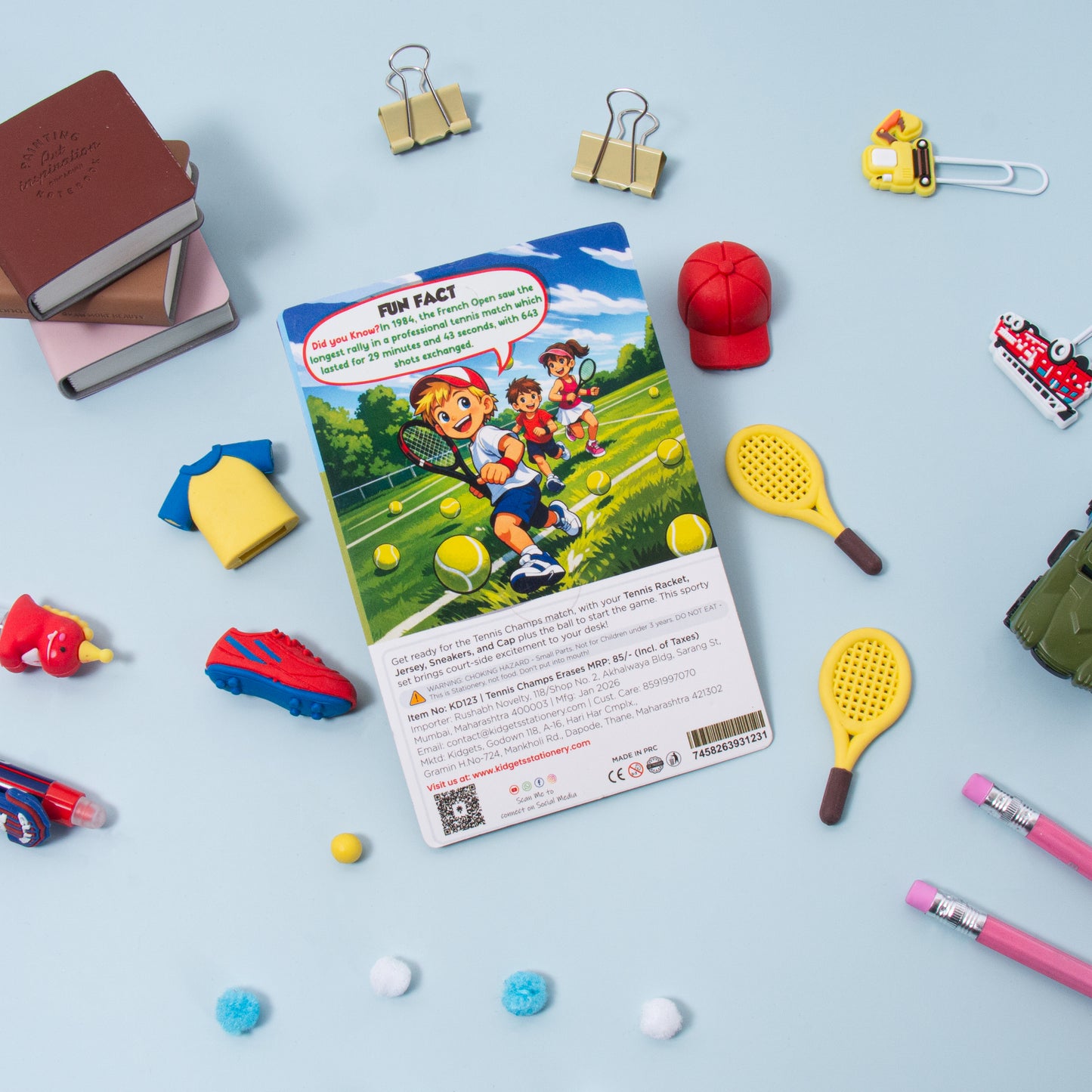 Kidgets 123 - Tennis Champs Erasers