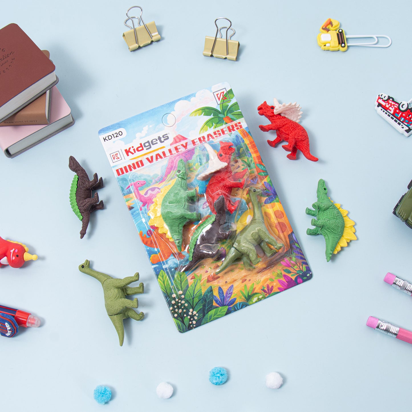 KIdgets 120 - Dino Valley Erasers